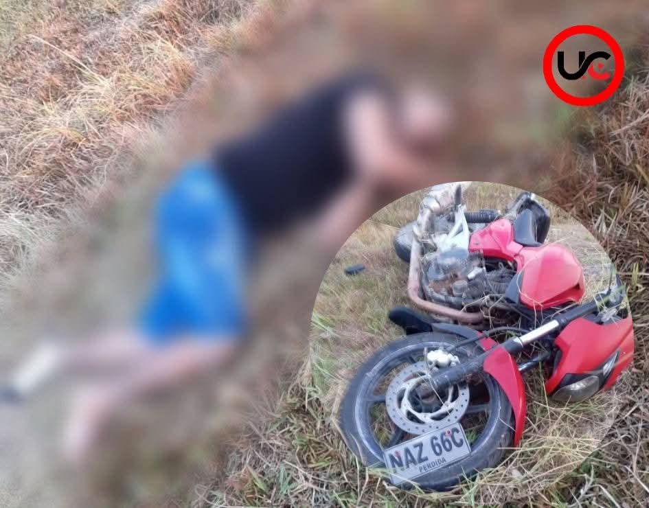 Hombre encontrado inconsciente junto a moto volcada en Paz de Ariporo