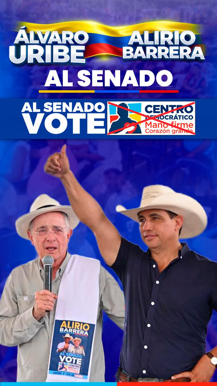 Alirio Barrera y Álvaro Uribe