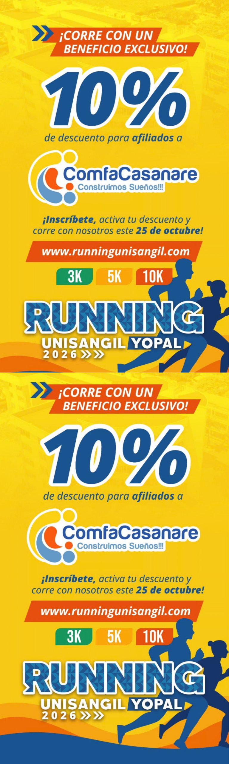 Banner Comfacasanare Octubre Vertical Running
